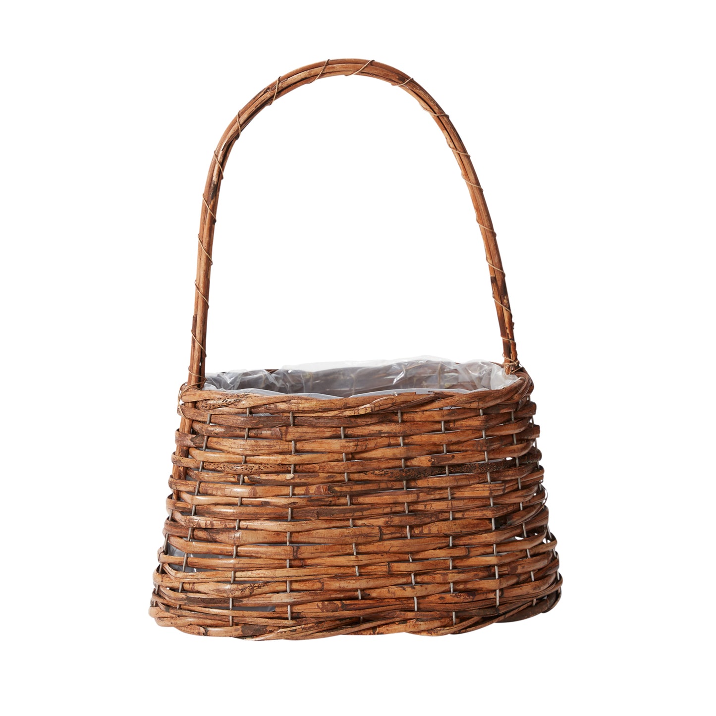 Polished Woven Basket 12.75"x 6.75"x 16.25"