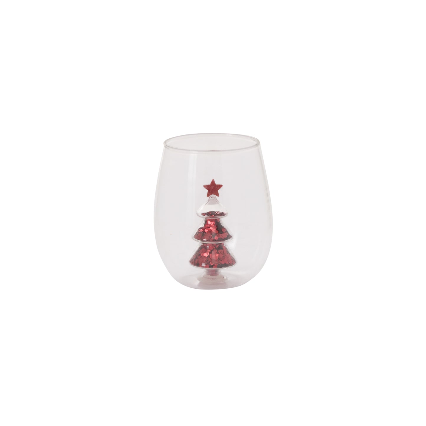 Glitter Tree Drinkware 3.5"x 4.25"