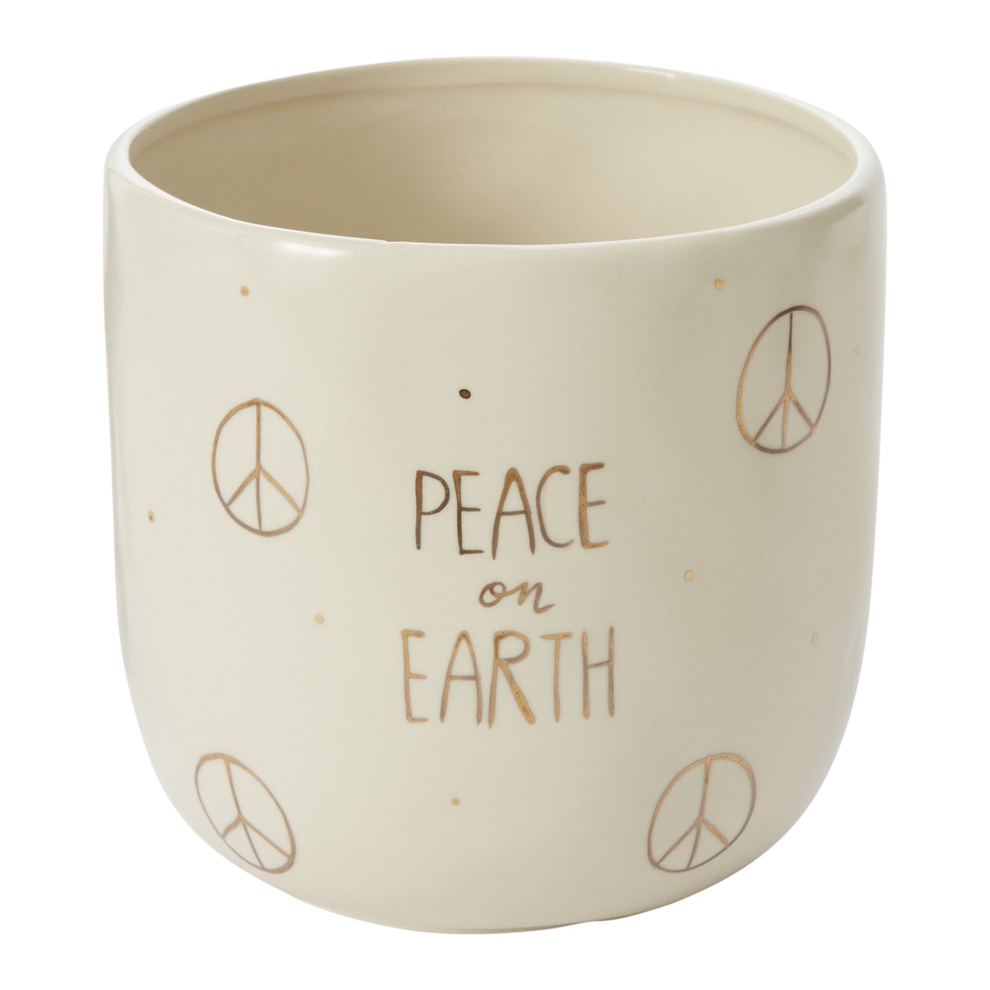 Peace on Earth Pot 6.5"x 6.5"
