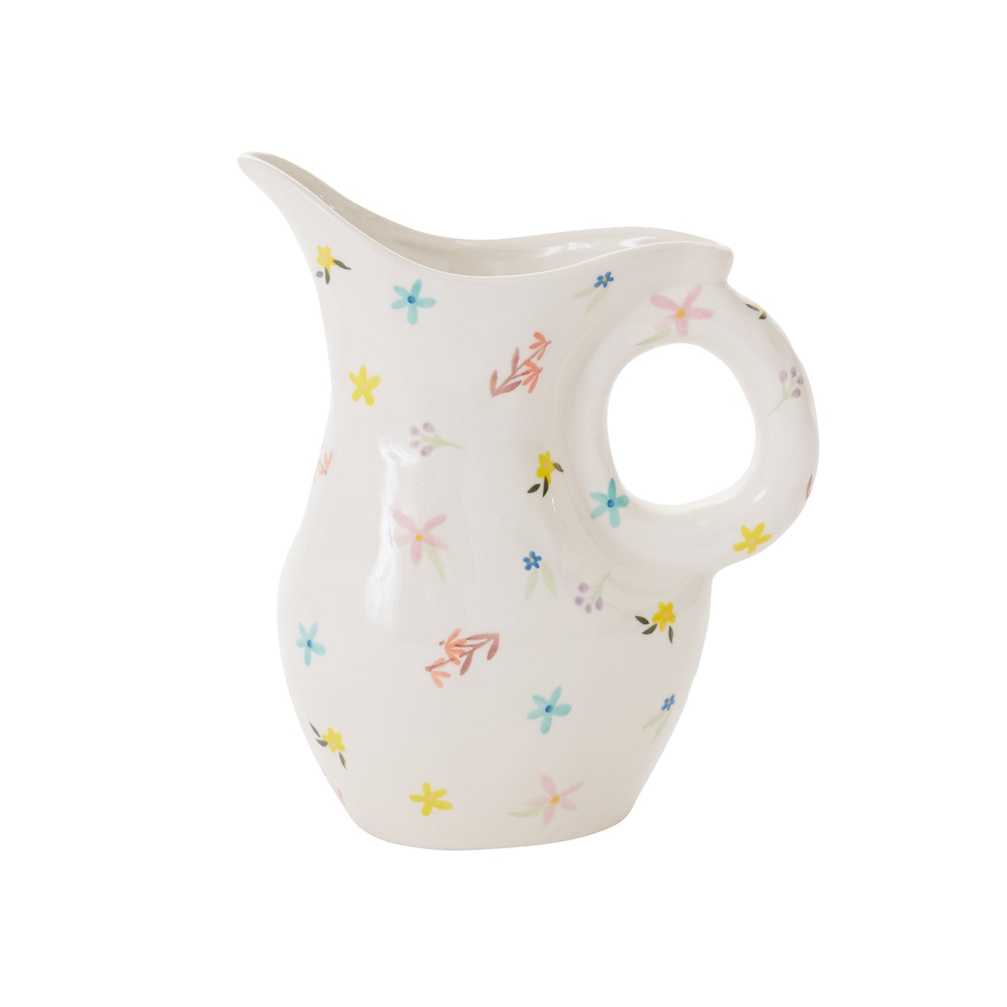 Ditsy Floral Pitcher 7.5"x 4"x 9.5"