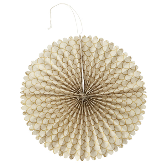 Burnished Paper Fan Scalloped 20"