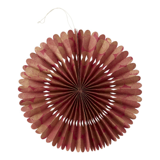 Jewel Tone Paper Fan Burgundy 16"
