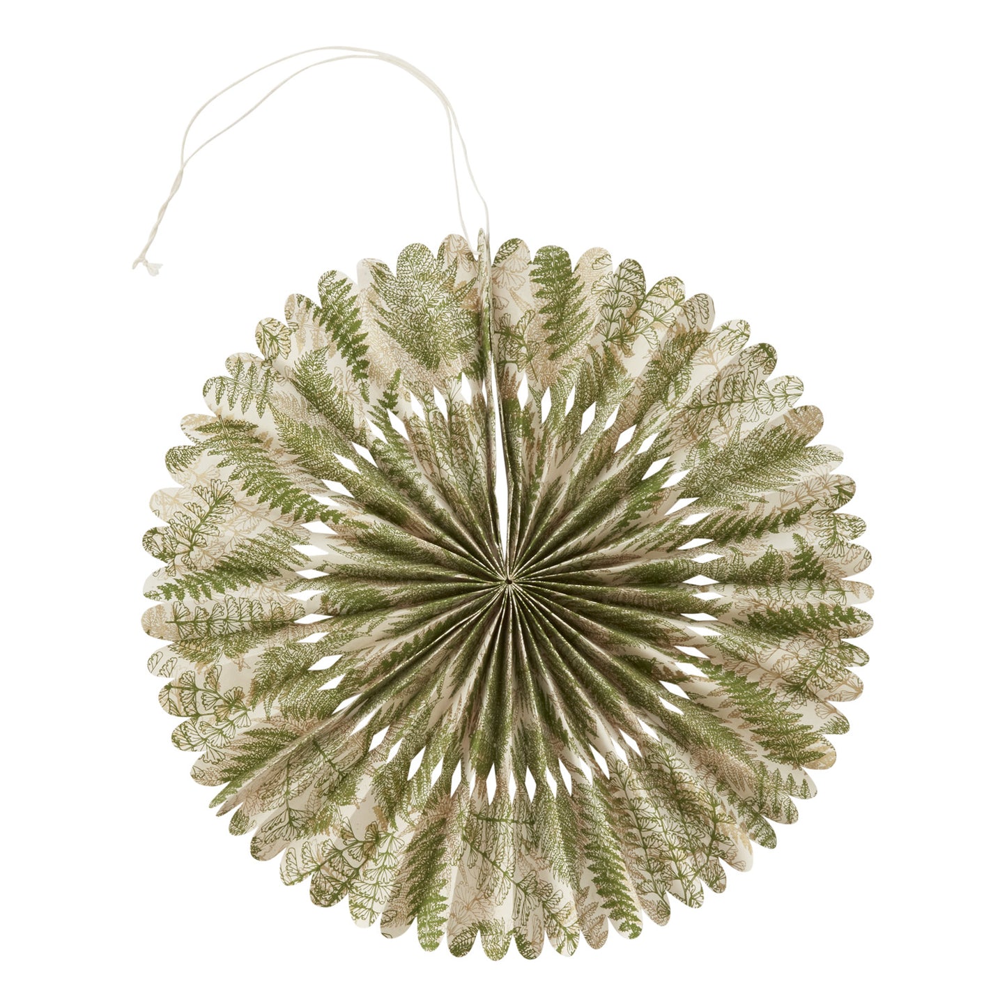 Jewel Tone Paper Fan Cream 16"