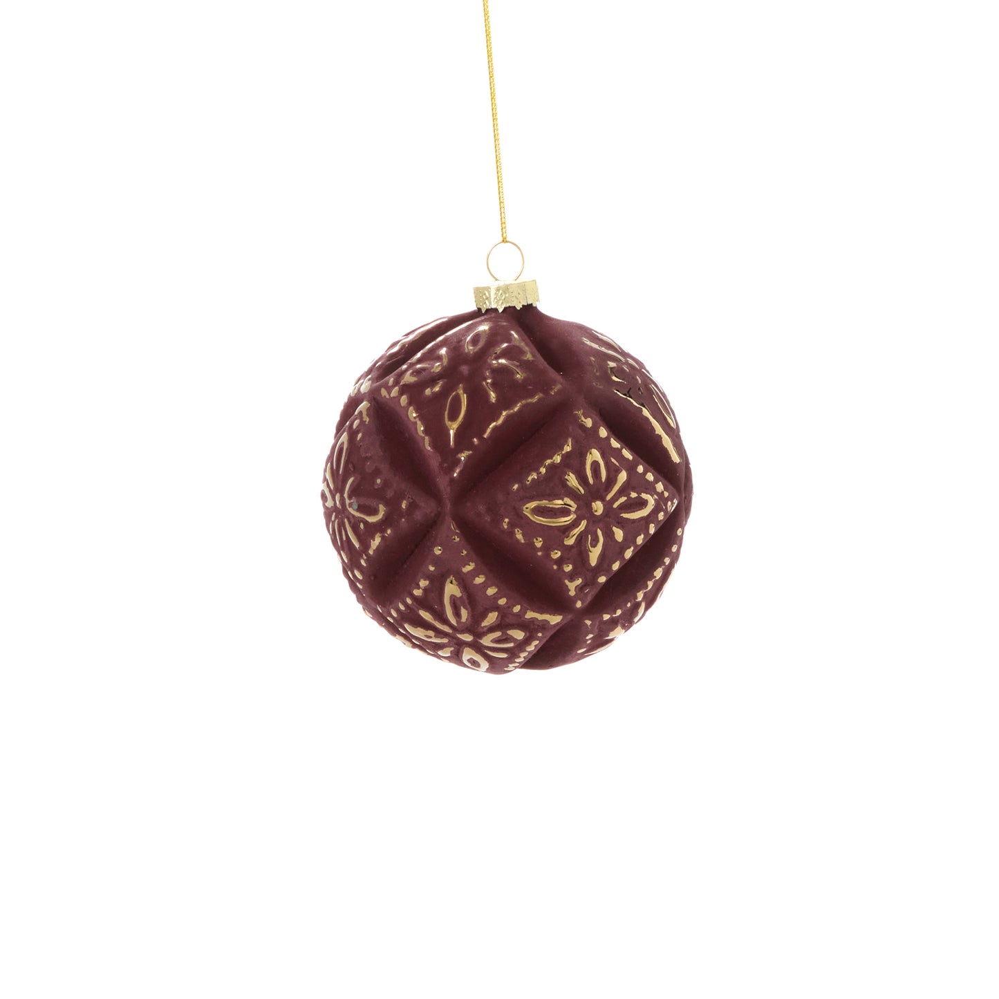 Embossed Velvet Ornament 4"