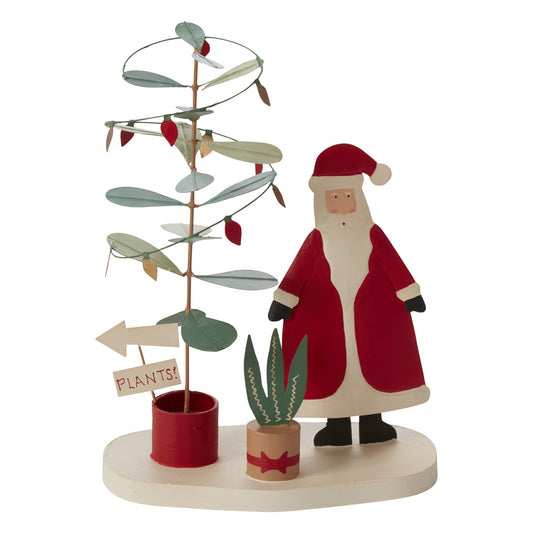 Fiddle Leaf Santa Figurine 7.75"x 4.25"x 10"