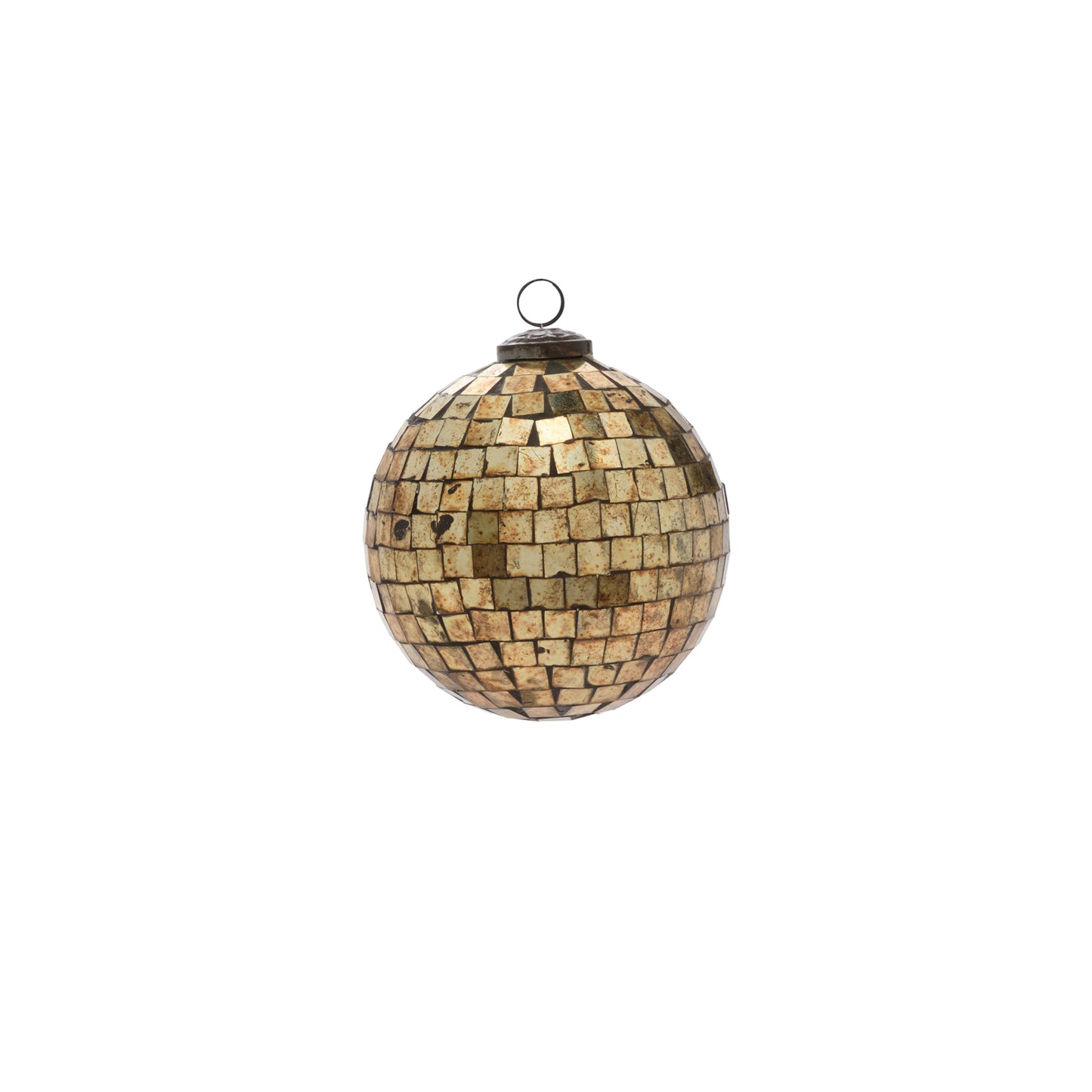 Antiqued Disco Ball Ornament 5"