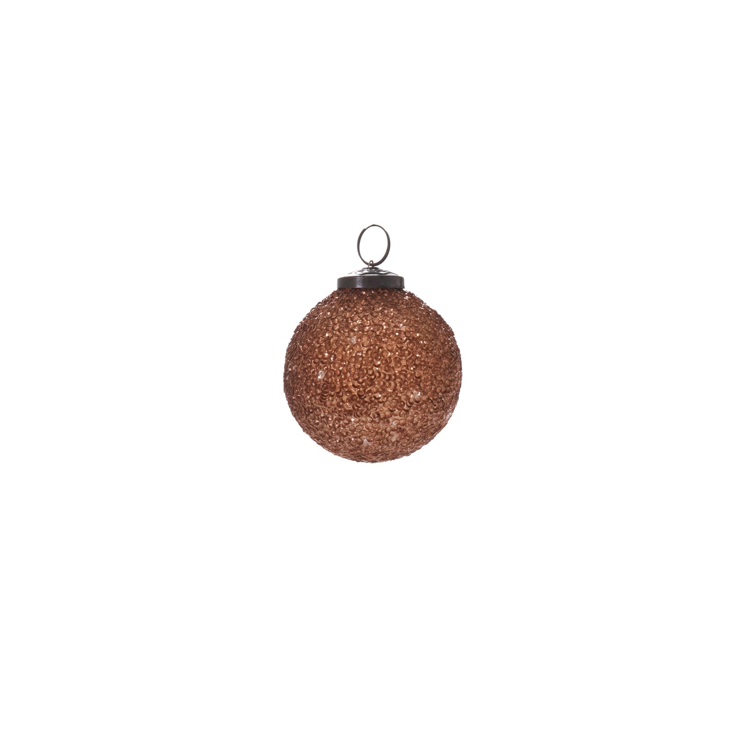 Copper Glitter Ornament 3"