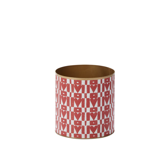 Hearts on Repeat Vase 4.5"x 4.75"