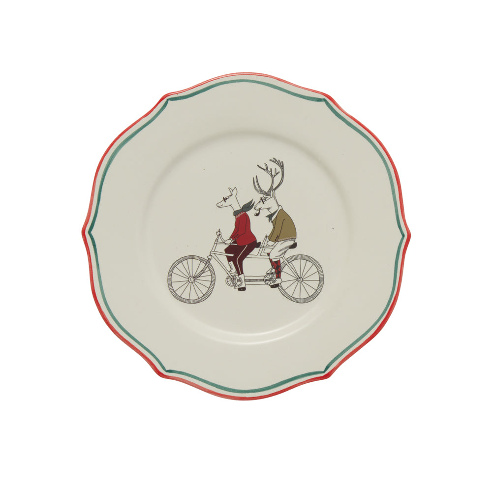 E+E Cocktail Plate Frankie and Margie 7.5"