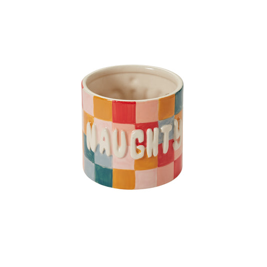 Naughty or Nice Pot 4.75"x 4.25"