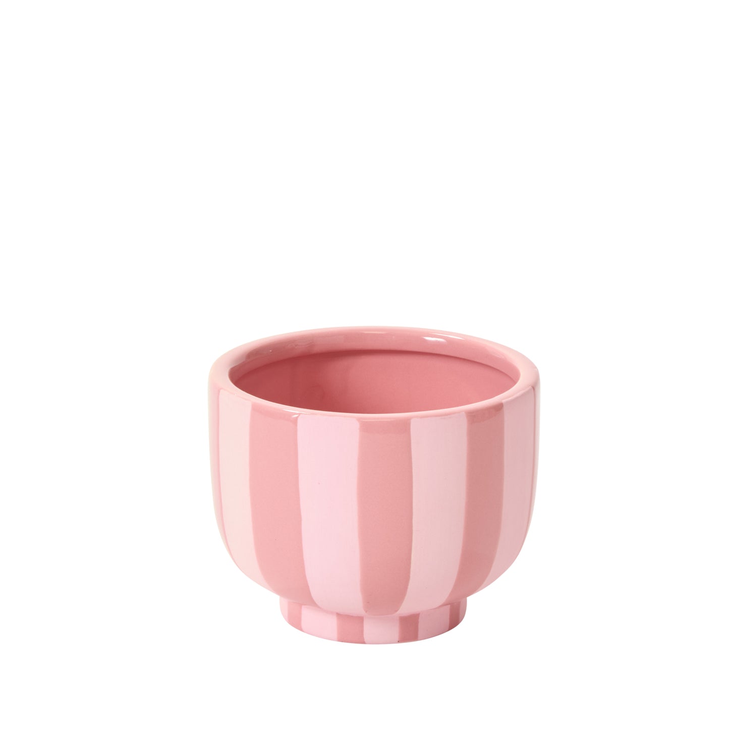 Pink Striped Compote 4.5"x 3.5"