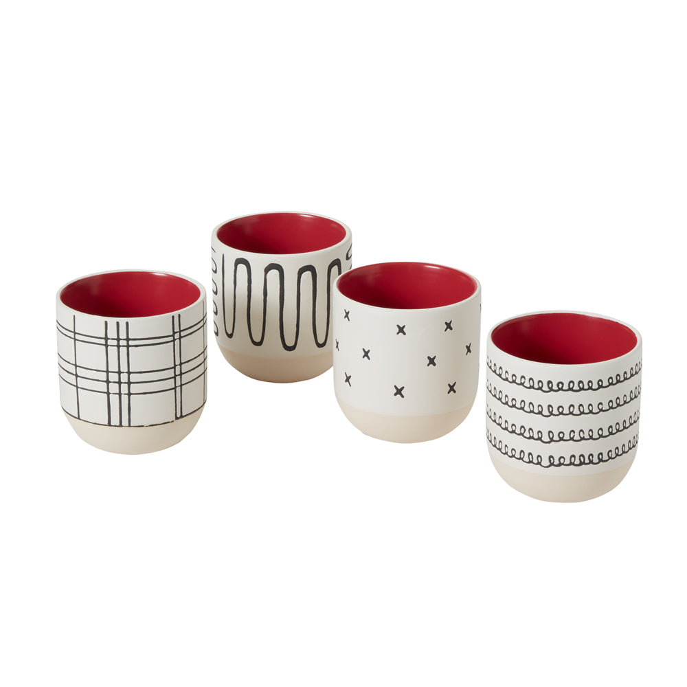 Merrick Mug Set of 4 - 3.5"x 3.75"