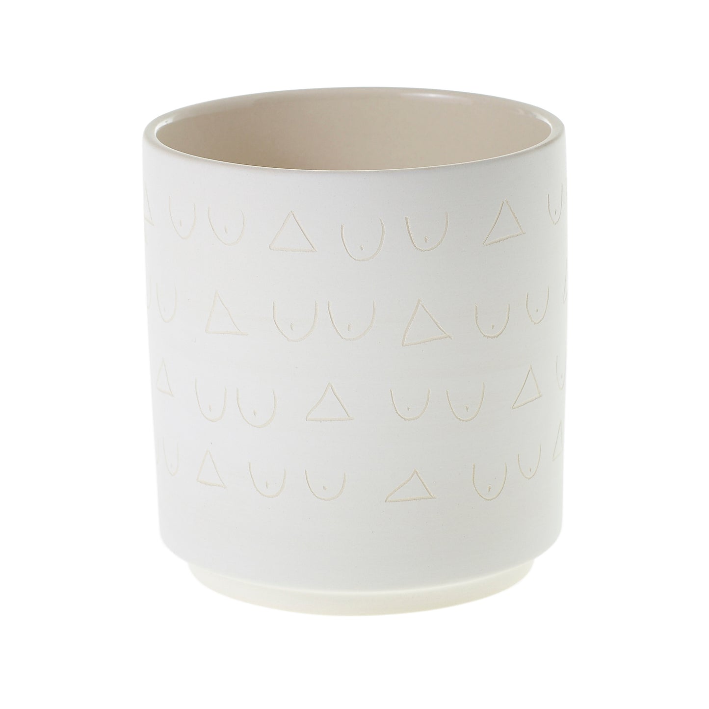 Triangles and Tatas Pot 4.5"x 4.75"