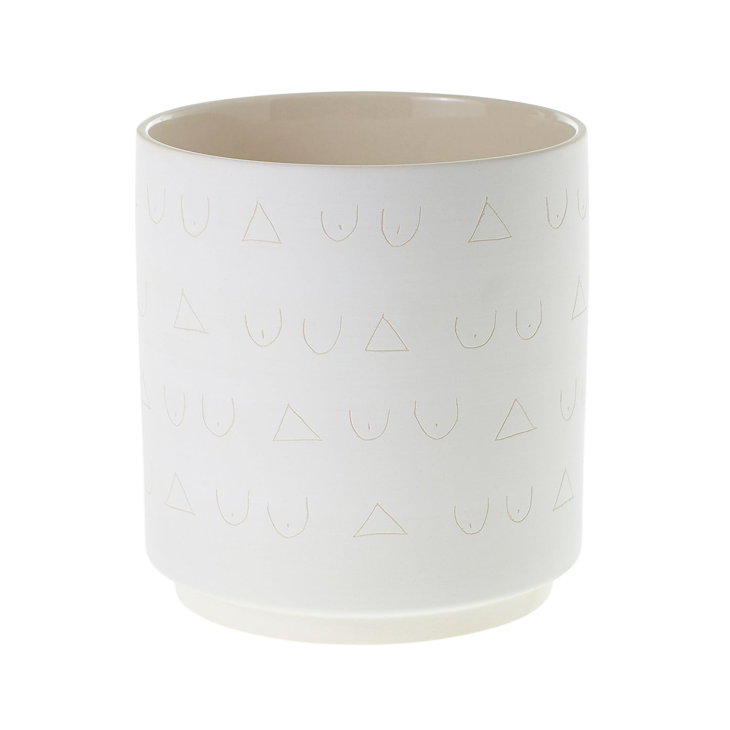 Triangles and Tatas Pot 6"x 6.25"