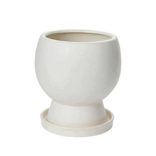 Bosky Pot with Saucer with Saucer 9"x 8.75"x 10.25"