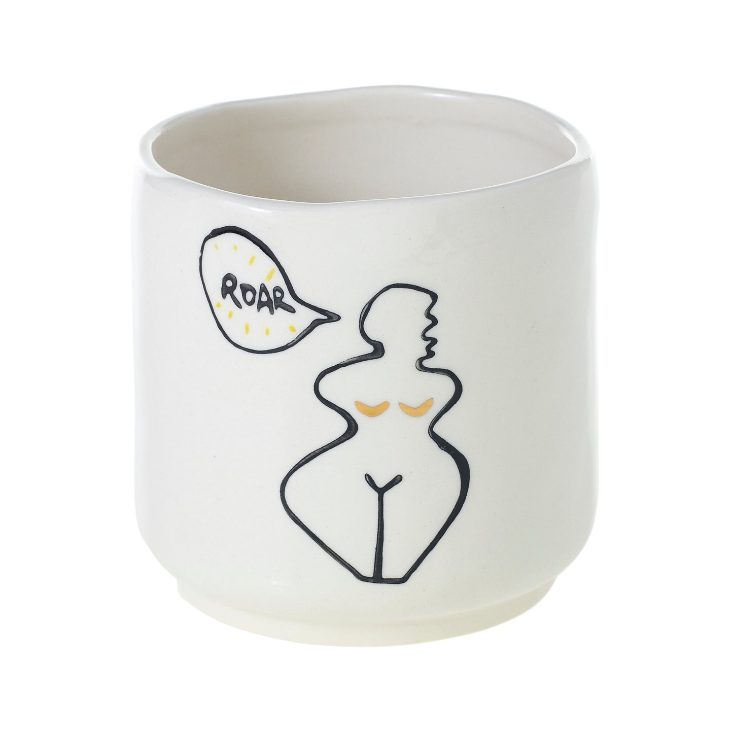 Hear Me Roar Pot 4.5"x 4.25"