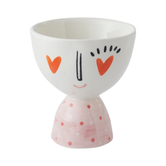 Heart Eyes Footed Bowl 3.5"x 3.75"