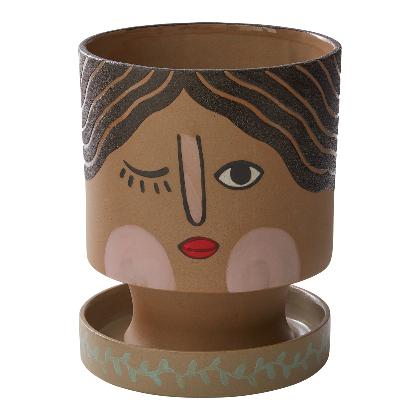 Etta Pot with Saucer 6.75"x 8.25"