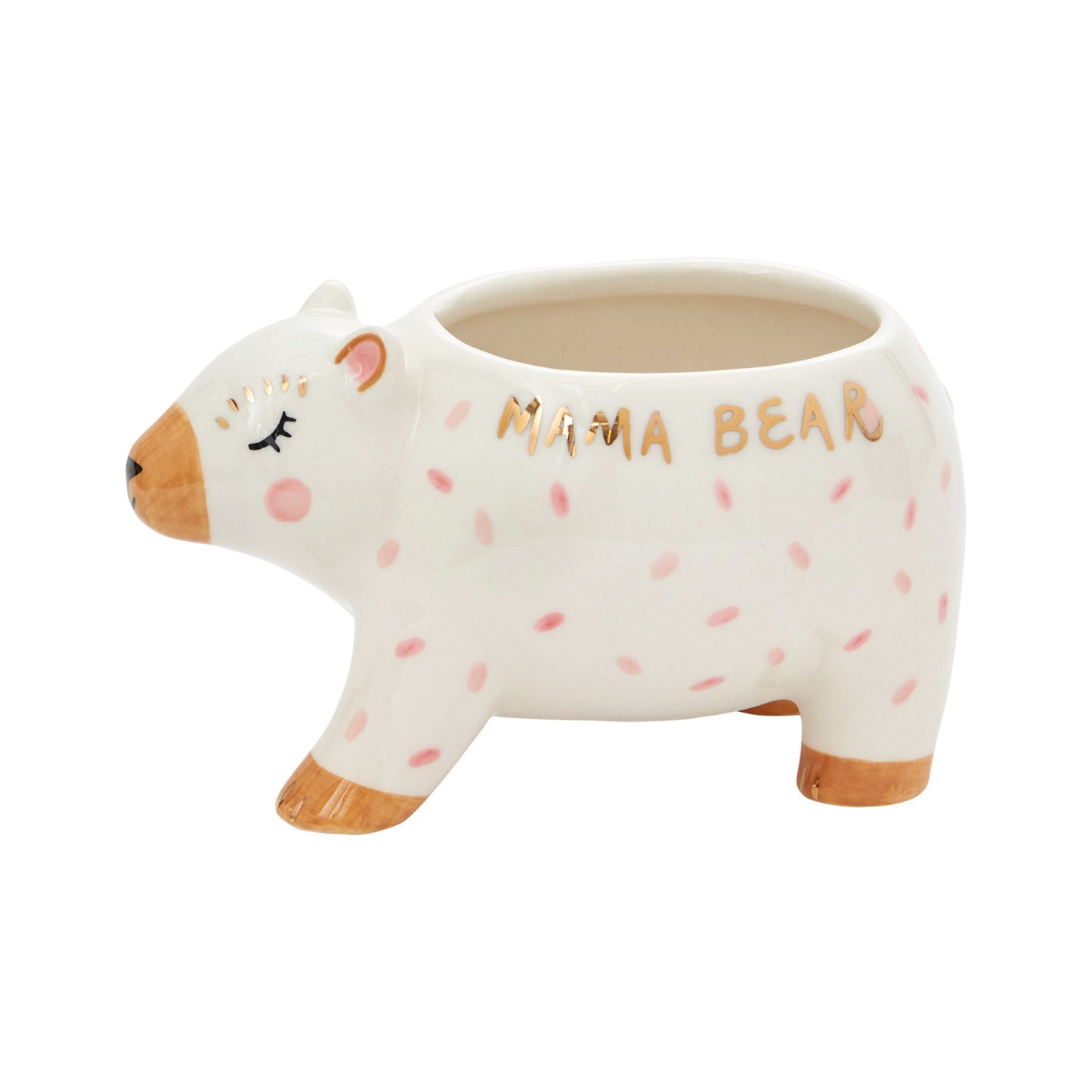 Fuzzy Feelings Bear Pot 6"x 3.25"x 3"