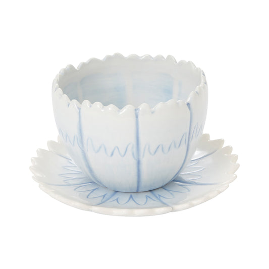 Little Flower Pot with Saucer 6"x 4.5"