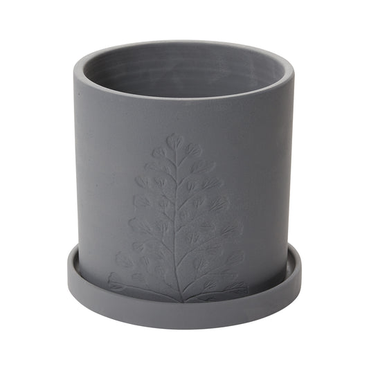 Sampson Pot with Saucer 7.5"x 7.25"