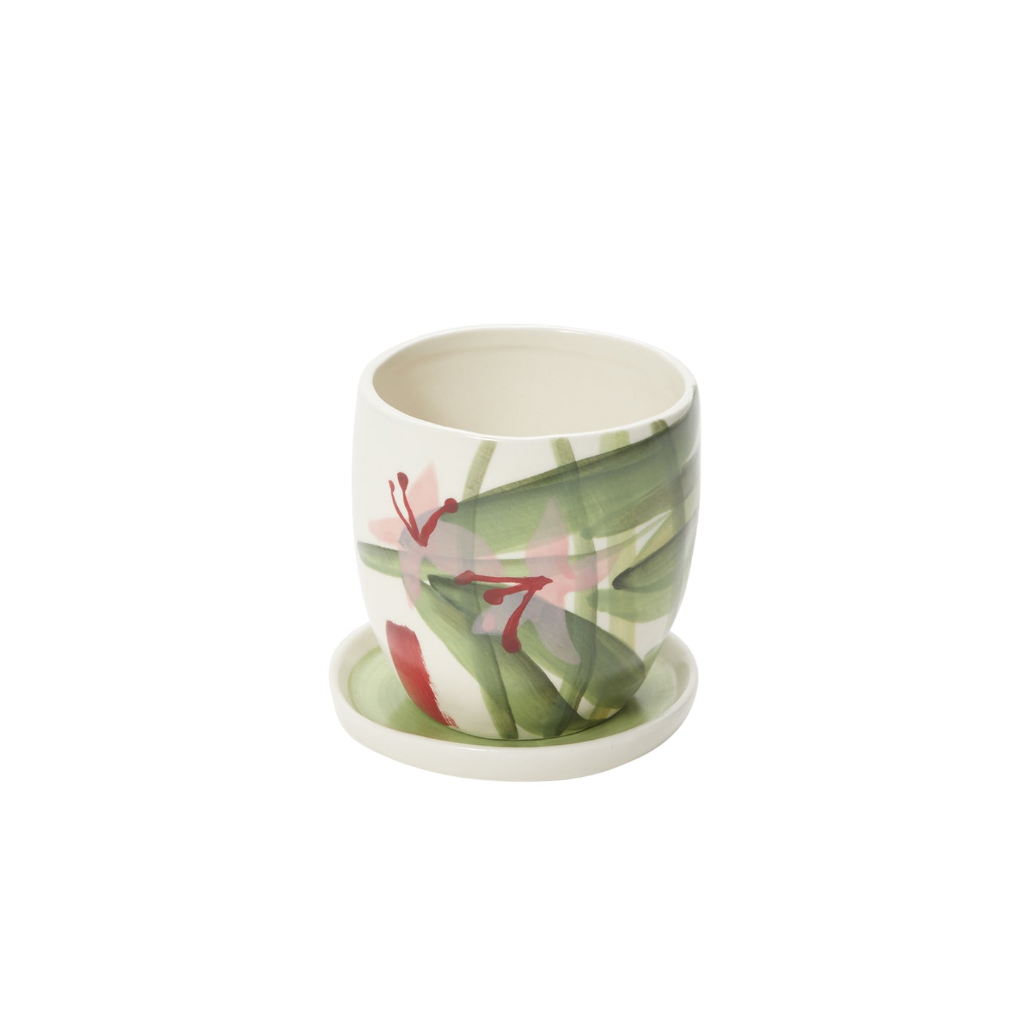 Wild Meadow Pot with Saucer4"x 3.75"