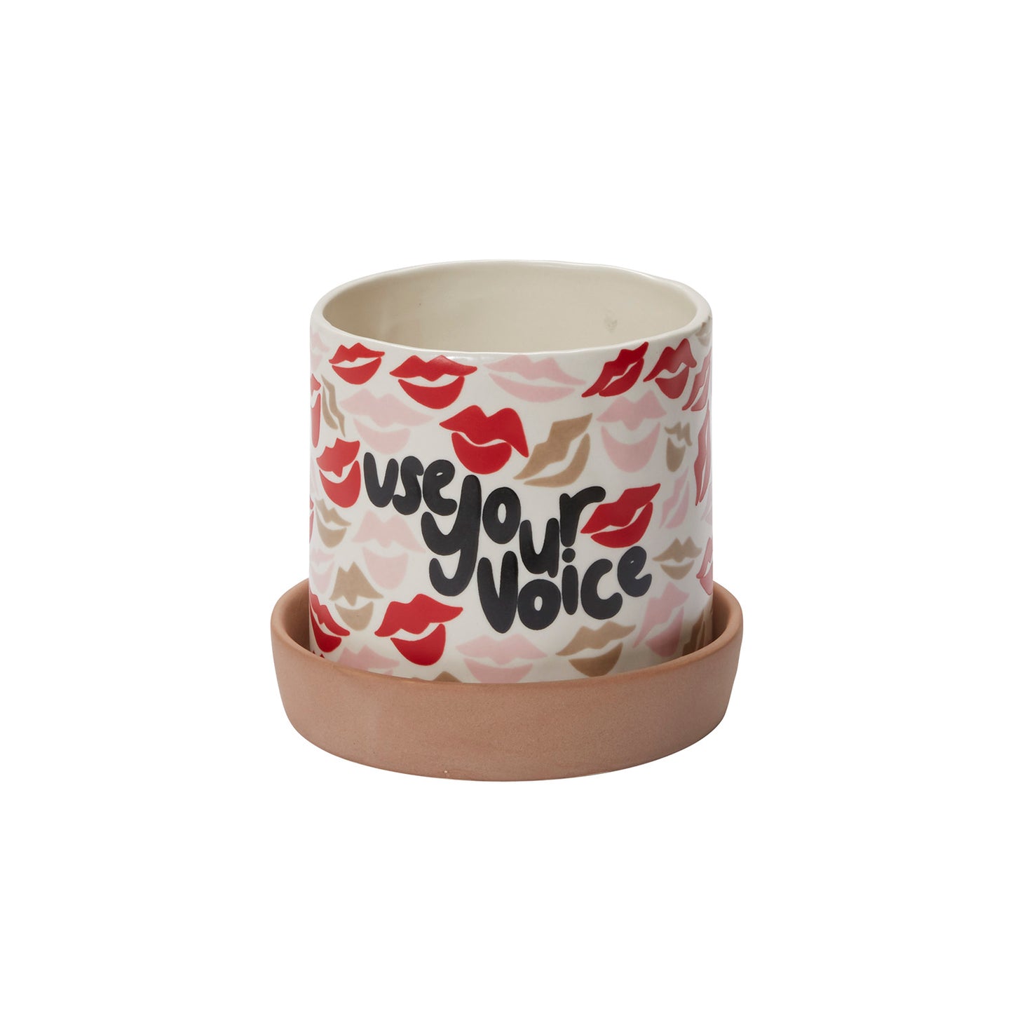 Use Your Voice Pot with Saucer 5"x 5.25"
