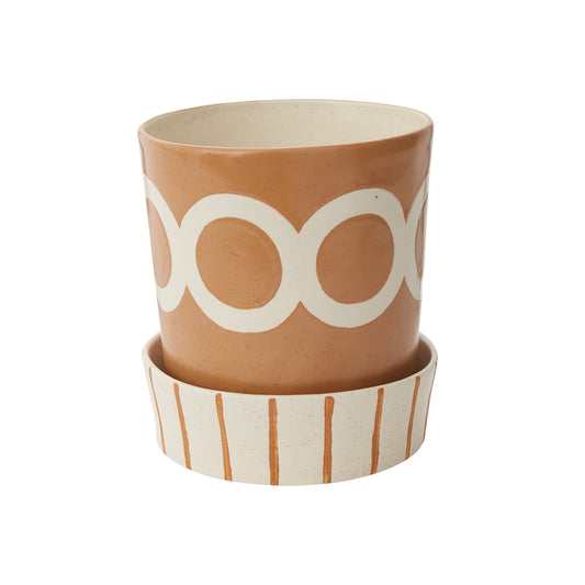 Colburn Pot with Saucer 7"x 8"