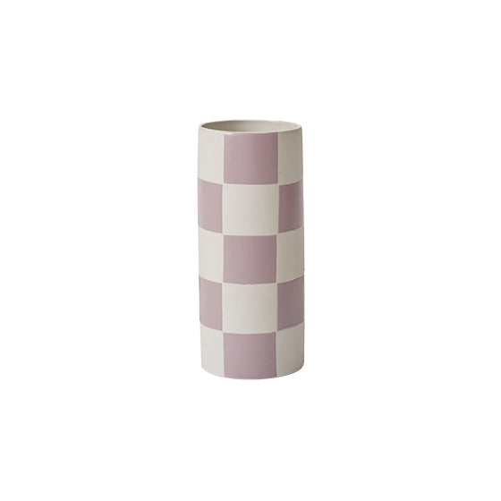 Checkerboard Vase 4"x 8"