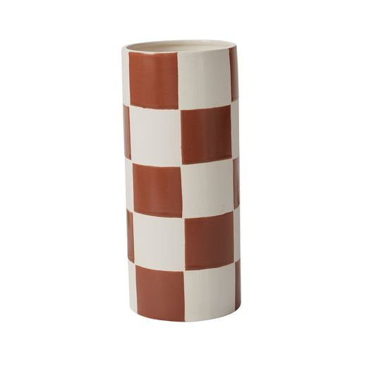 Checkerboard Vase 5"x 12"