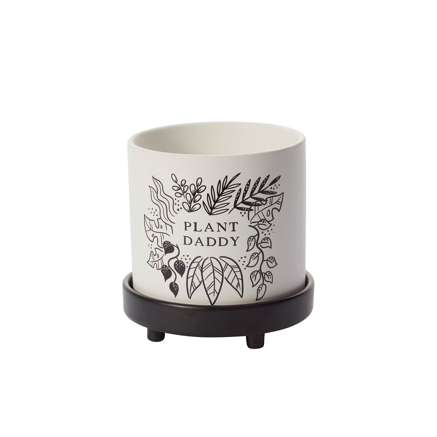 Plant Daddy Pot with Saucer 5"x 5.25"
