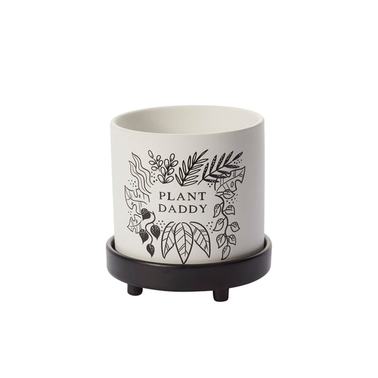 Plant Daddy Pot with Saucer 5"x 5.25"