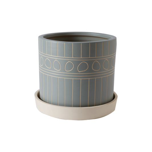 Yona Pot with Saucer 13.5"x 11.5"