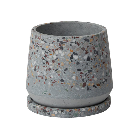 Heather Pot with Saucer 5.5"x 4.75"