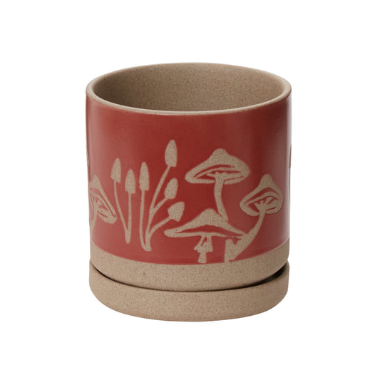 Scavenger Pot with Saucer 5"x 5.5"