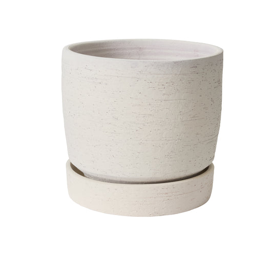 Salvage Pot with Saucer 11x 10.25"