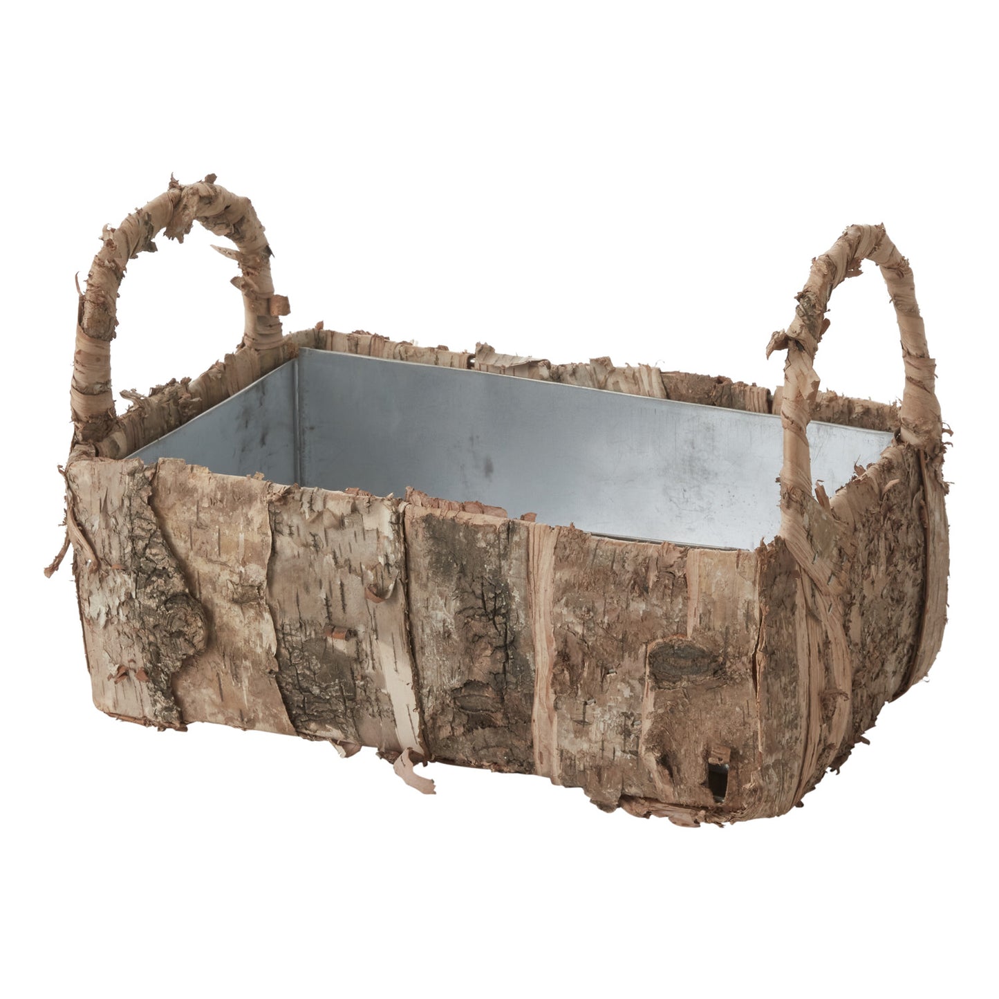 Banded Birch Basket 12.75"x7.25"x8"