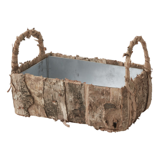 Banded Birch Basket 12.75"x7.25"x8"