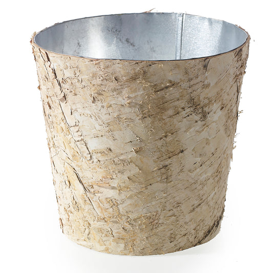 Birch Pot with Zinc 8.5"x 8"