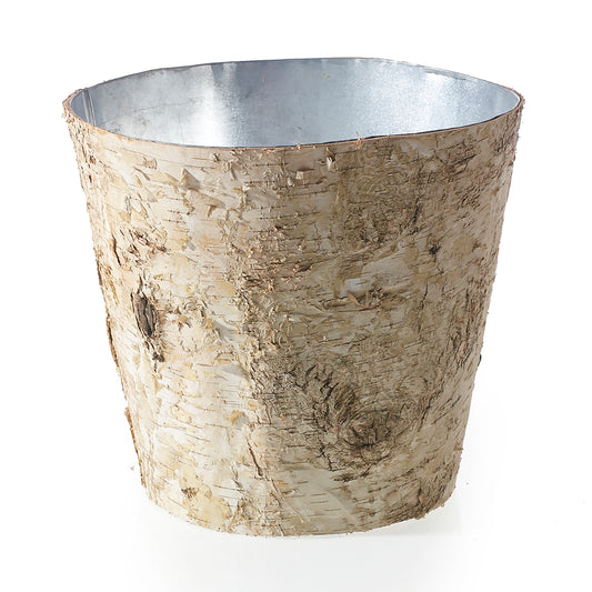Birch Pot with Zinc 10.5"x 9.75"