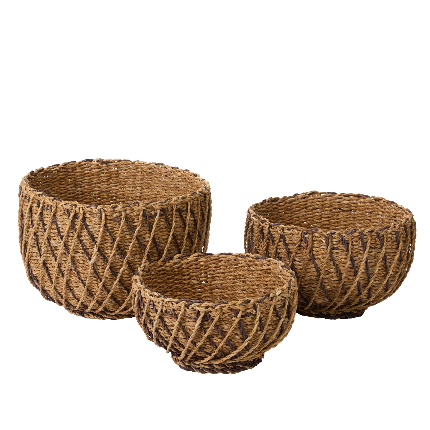 Entwine Basket Set of 3 - 11"/13.5"/16"