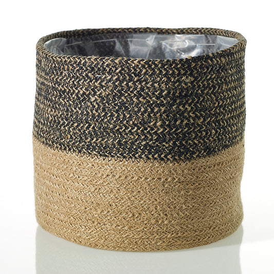 Black Jute Basket 8.25 x 7.25"