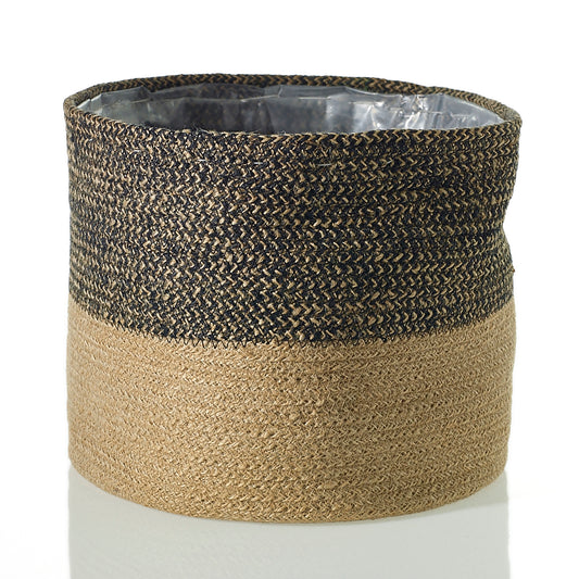 Black Jute Basket 10.25"x 8.5"