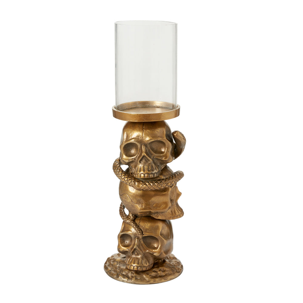 Skull Tower Candleholder 7"x 17"