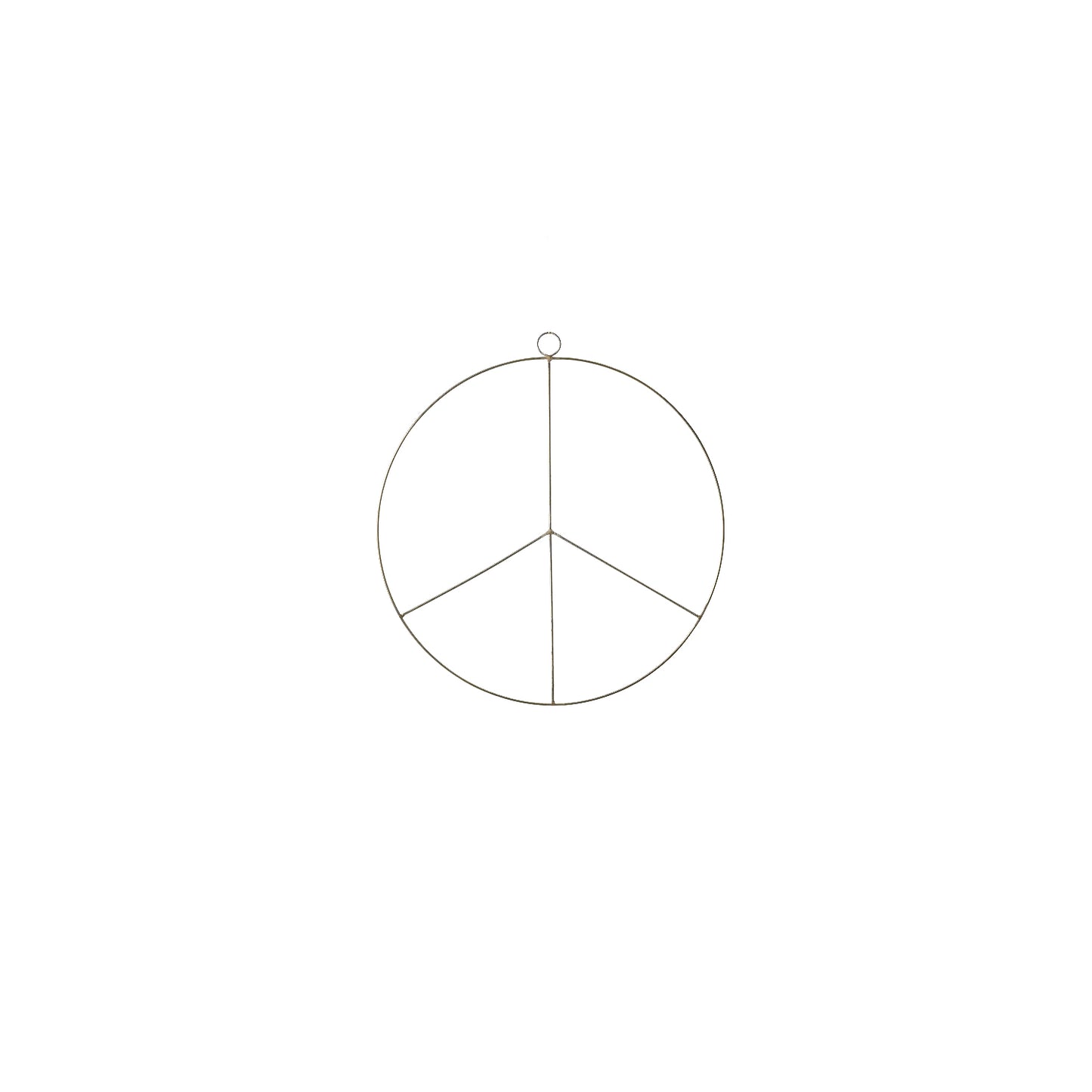 Peace Brass Wreath 14"