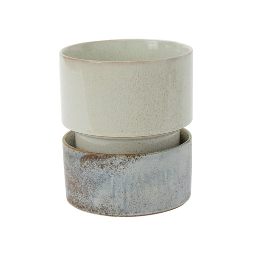 Endeavor Pot with Saucer 8.5"x 9.75"