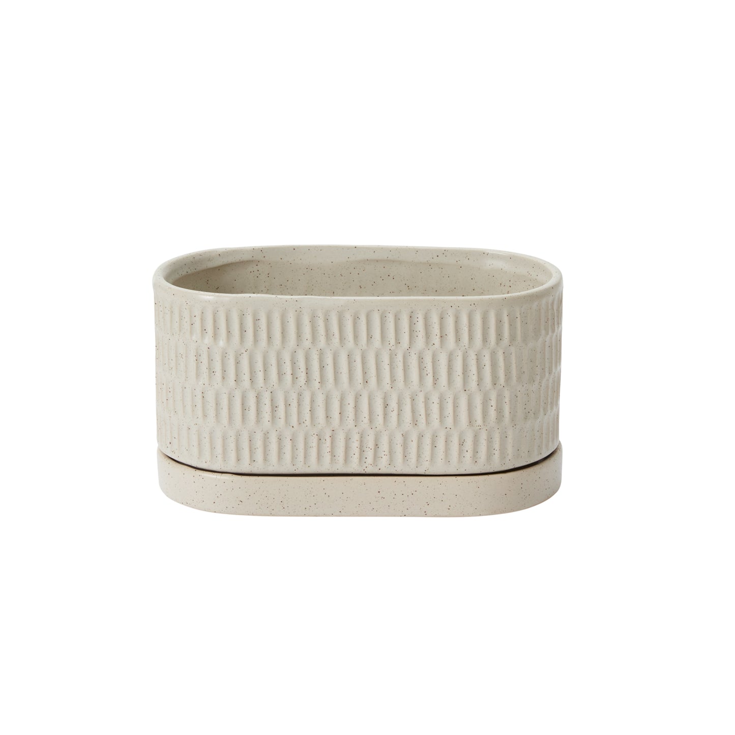 Zelle Planter with Saucer 8"x 4"x 4.5"