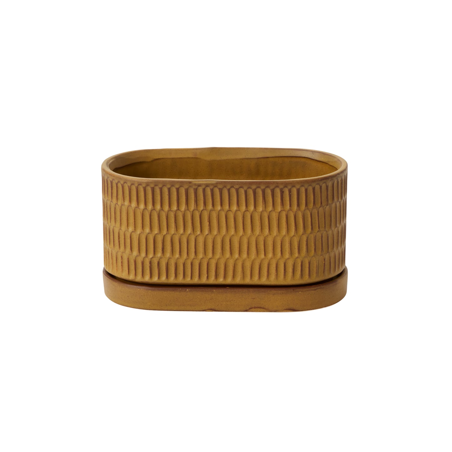 Zelle Planter with Saucer 8"x 4"x 4.5"