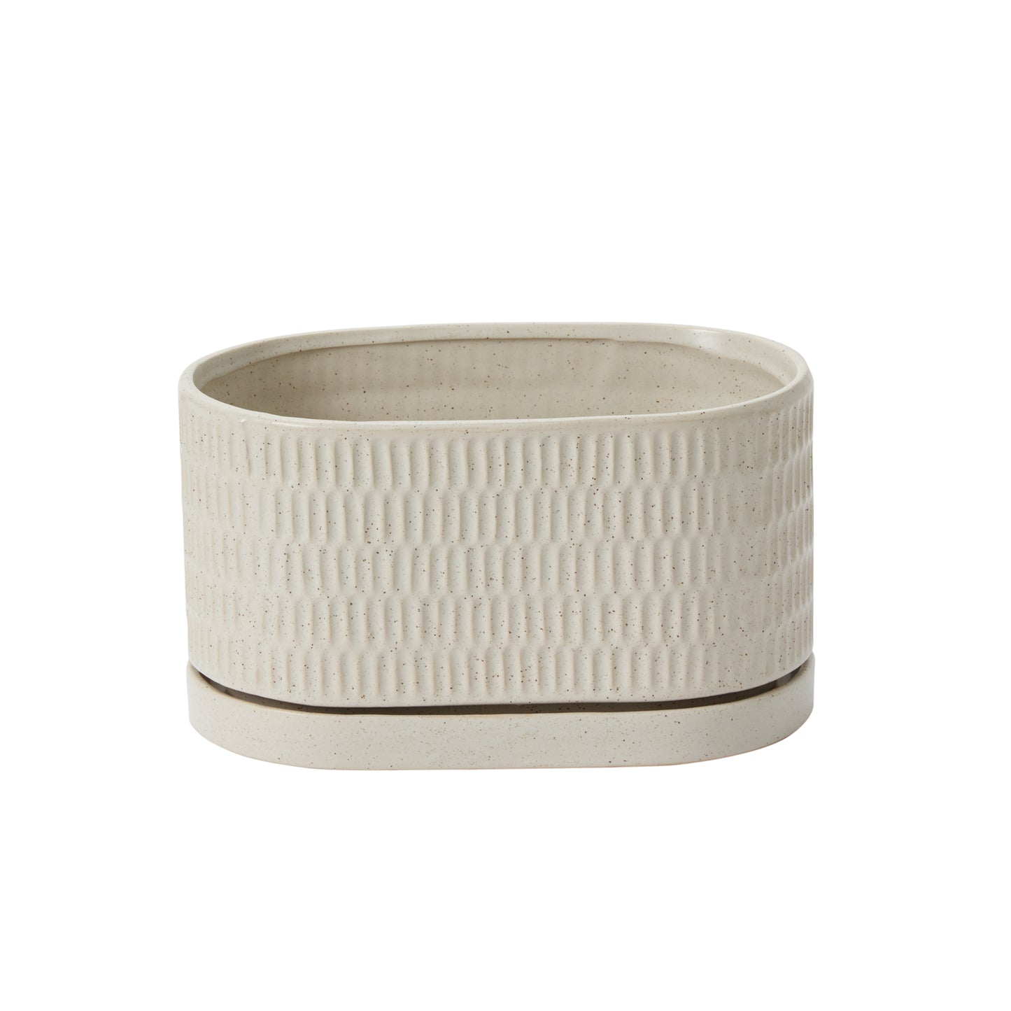 Zelle Planter with Saucer 9"x 5.5"x 5"