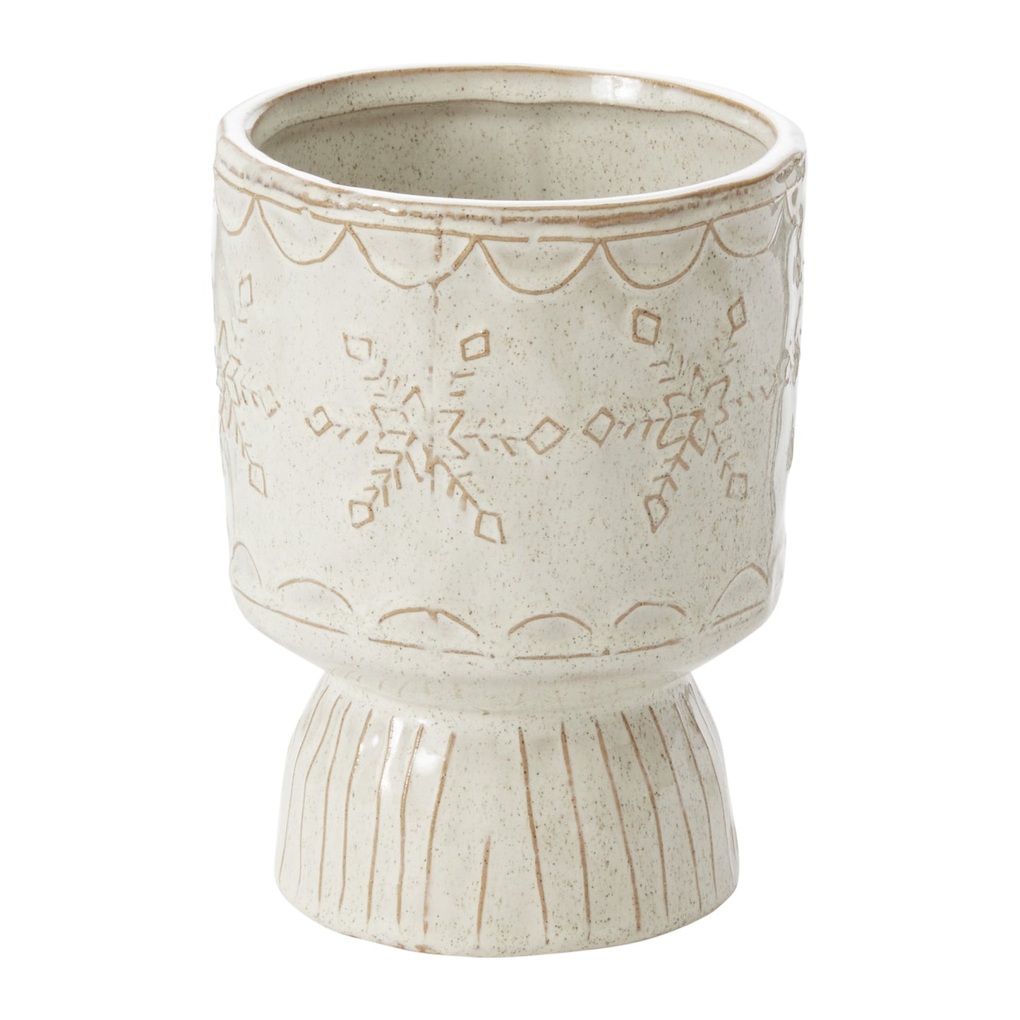 Snowflurry Footed Pot 5.25"x 7.25"